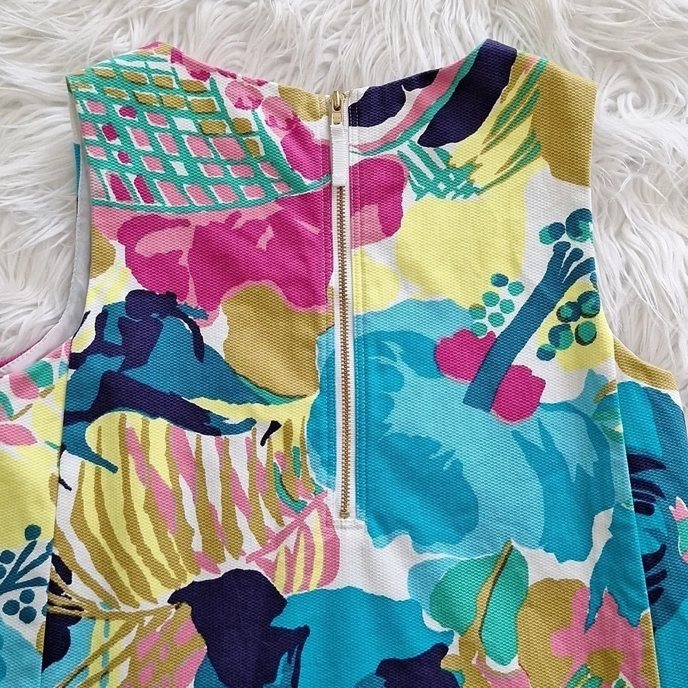 Crewcuts Drop Waist Ruffle Hem Dress in Seaside Floral
